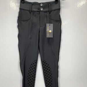 Willow Equestrian Women’s Training Breech Riding Pants Size XS Black — Sparkle L